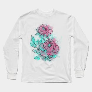 Pink peonies Long Sleeve T-Shirt